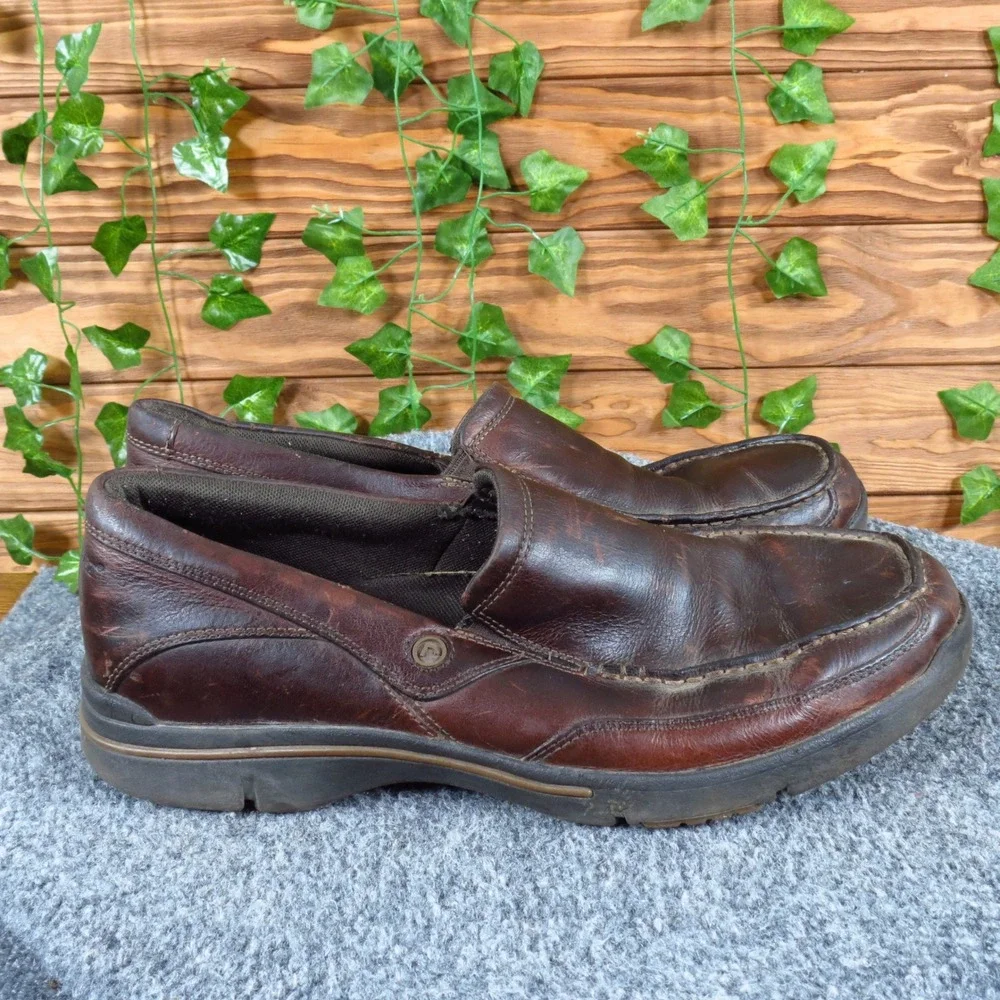 Rockport City Play Eberdon XCS Men‎ Casual Slip On Loafer 9.5 Brown Leather